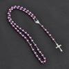 Collana Rosario a forma di Croce con Perle, Stile Europeo, Fatta a Mano, Catena per Maglione, Unisex