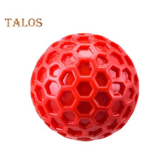 

Жесткая игрушка для жевания собак Неразрушимый жевательный мяч для собак для агрессивных любителей жевать Интерактивная пищащая игрушка-мяч для больших и средних собак красный