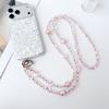 Crystal Bead Flower Phone Charm & Versatile Anti-Loss Crossbody Chain Keychain