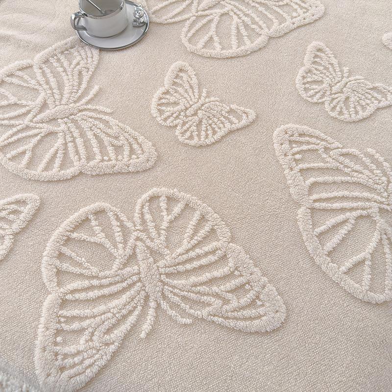 Butterfly Jacquard Taf Fleece Blanket with Exquisite 3D Butterfly Thick Warm Faux Lambswool Autumn Winter Blankets for Bed Sofa
