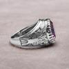 12 Mm Round Shape Mystic Topaz 925 Sterling Silver Classy Designer Shank Statement Ring For Unisex