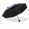 Eeyore,Donkey Fully automatic themed umbrella - 8 ribs durable iron frame, tri-fold compact design, perfect as a gift, travel umbrella, unis