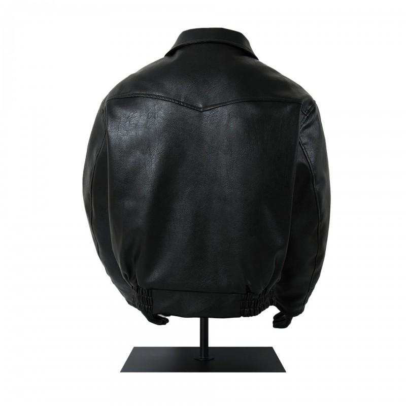 Mens Winter Faux Leather Jacket Loose Fit Casual Streetwear Coat Youth