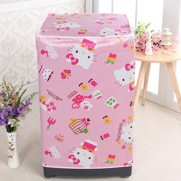 Kang's Satin Fabric Dust Cover for Vertical Pulsator Double Tub Washing Machines