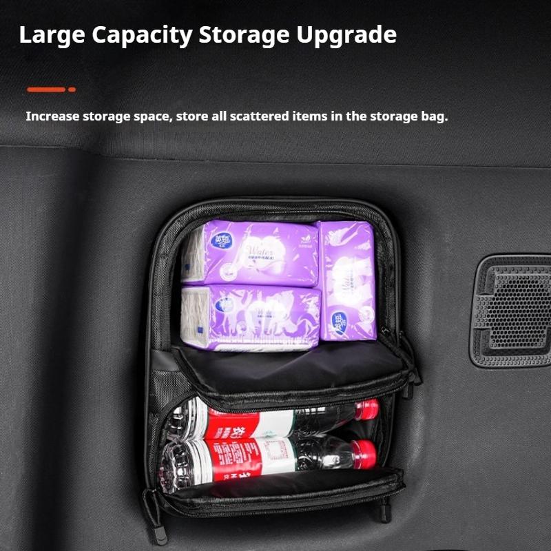 For BYD Leopard 5 Denza B5 Car Trunk Side Window Storage Bag Rear Sill Organizer Pocket Interior Modification