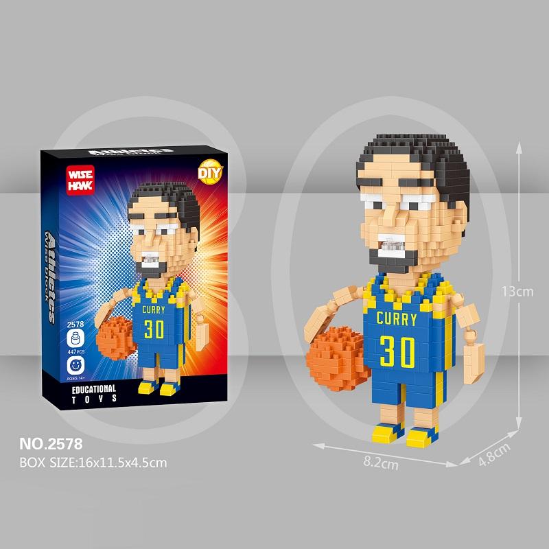 

Новий баскетбольний ідол 3D модель будівельний блок баскетболіст DIY мініатюрна складання цегли рухома лялька модель дитяча іграшка