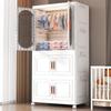 No-Installation Child's Wardrobe: Durable, Multi-Layer Folding Storage Cabinet
