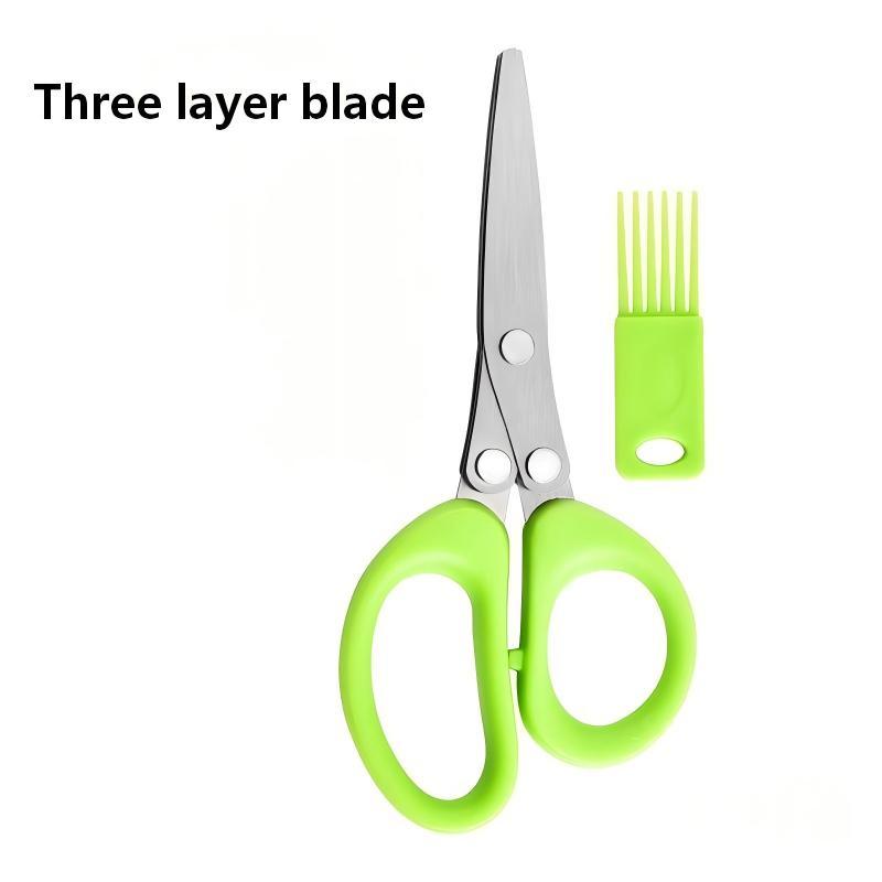 3/5 Layer Sharp Multifunctional Kitchen Scissors Rustproof Stainless Steel Herb Cutter for Kitchen Meal Preparation