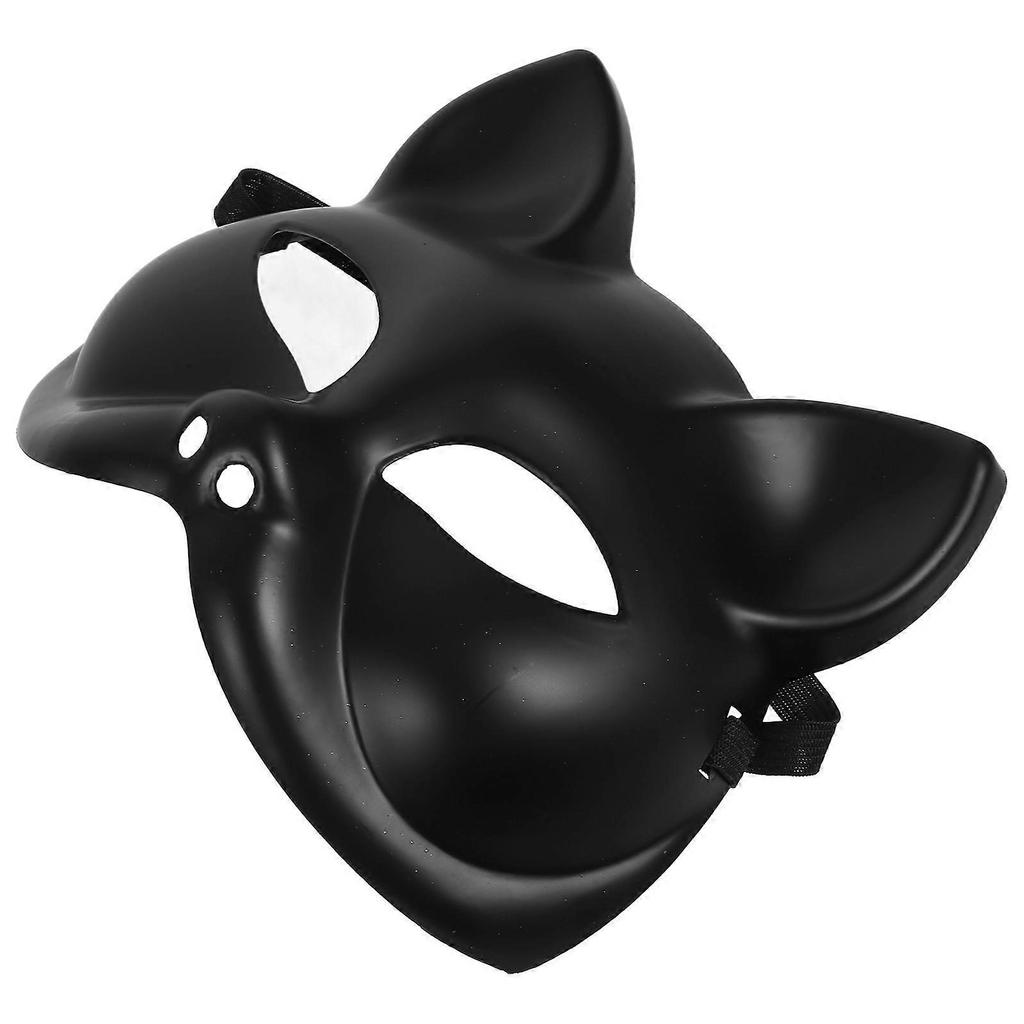 Party Mask Fashion Shows Masquerade Costume Cosplay Accessory Solid-colored Mask Black Plastic 1Set