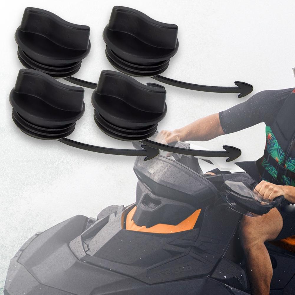 4Pcs Black Drain Plug & O-Ring Replaces 292001352 292001320 292002025 Water Clog Replacement Parts for GTI GTR GTX RXPX RXT RXTX