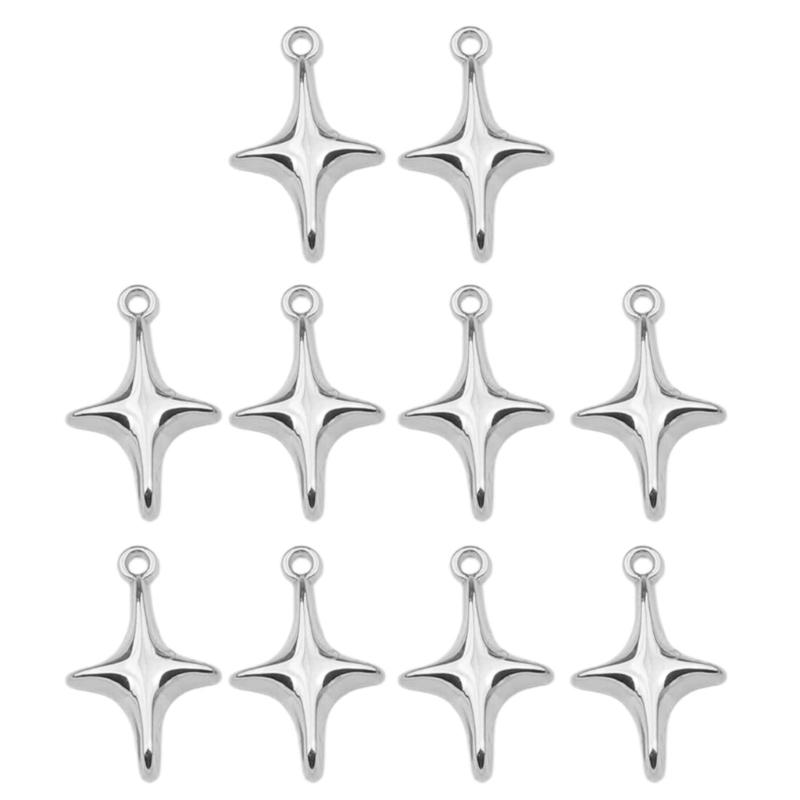 10Piece Necklace Bead for DIY  Awn Star Pendant Women Jewelry Making  Awn Star Charm with Hole Keychains Earring Crafts
