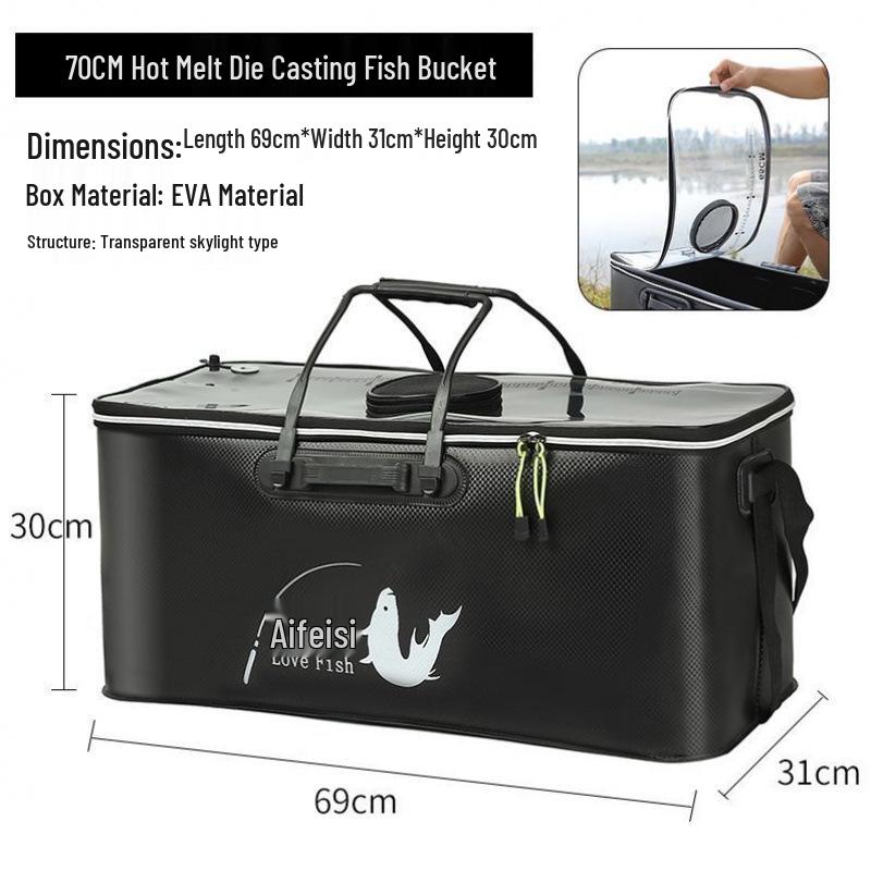 Găleată Pliabilă Multifuncțională din EVA pentru Păstrarea Peștelui - Geantă Grosă pentru Pește cu Livrare Gratuită