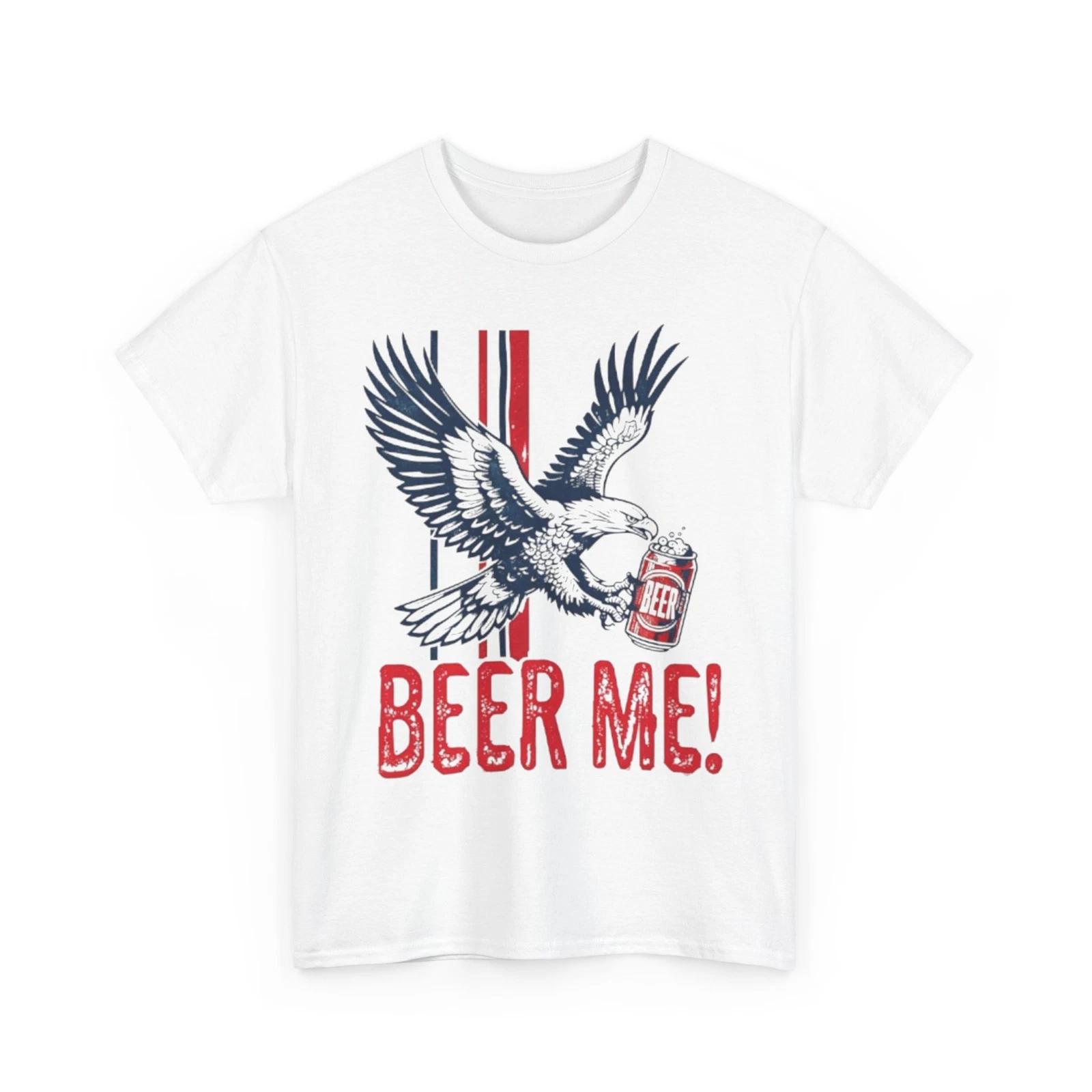 Beer Me Unisex Tee, Beer Bar Funshirt, Beer Lovers Shirt, Eagle Heavy Cotton L