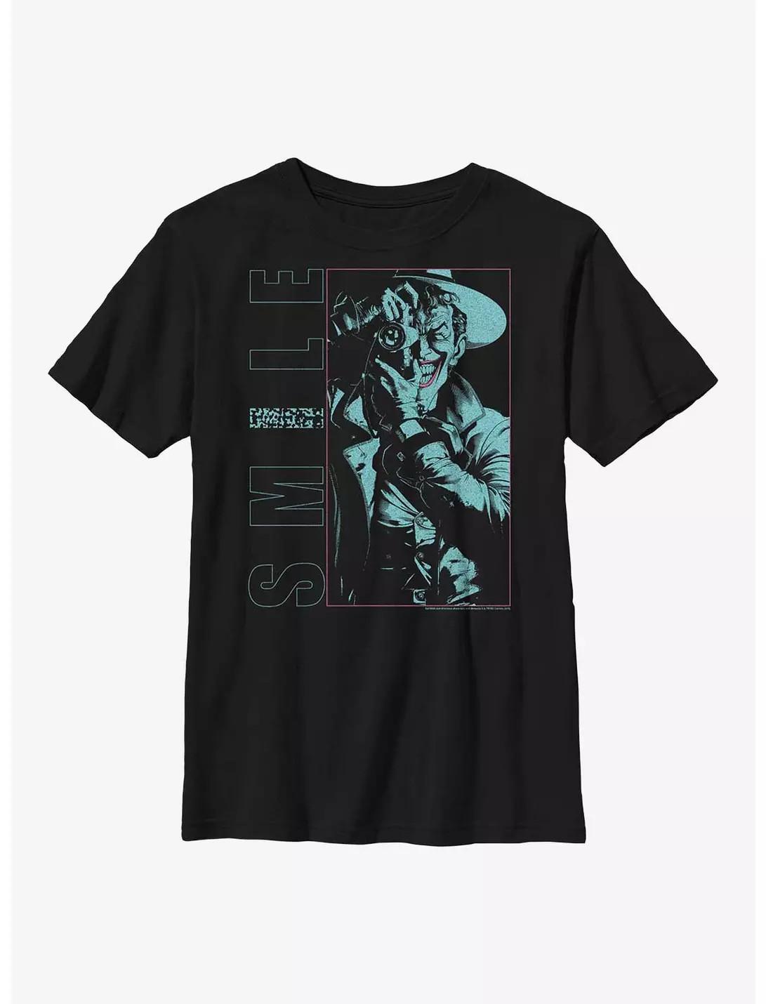 DC Comics Batman Smile Joker Black T-Shirt Size S-5XL S разноцветный