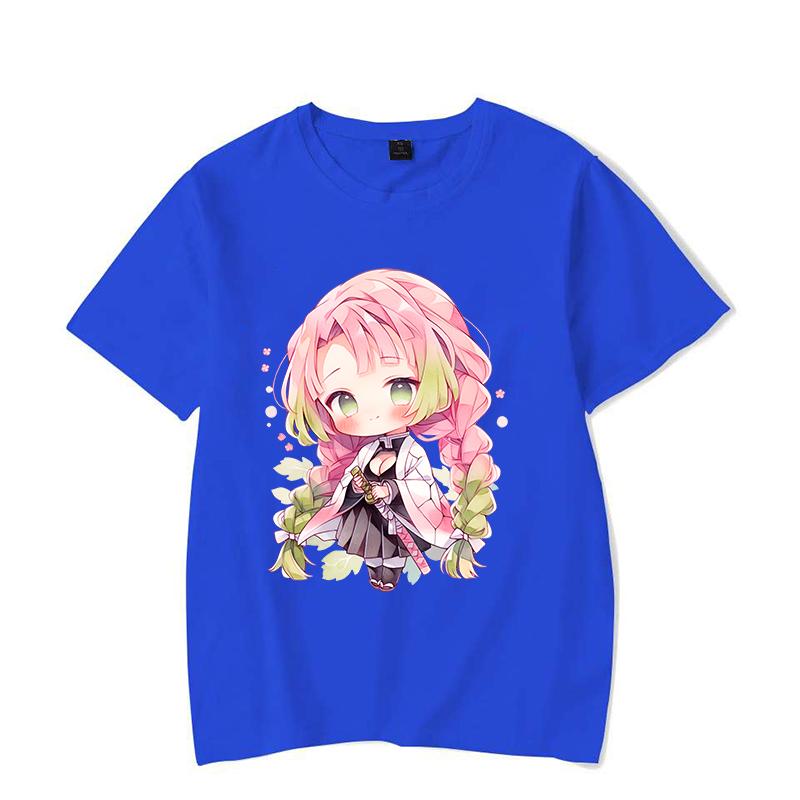 Hot Anime Cute Kanroji Mitsuri Printed T-shirts for Women Summer Tee Shirt Femme Casual Short Sleeve Round Neck Tops T-shirts