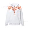 American street lightning wing print jacket men's and women's autumn and winter black loose shoulder heavy trendy hooded top