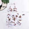 Women's Milk Print Three-Piece Bikini Swimsuit Set - European & American Style