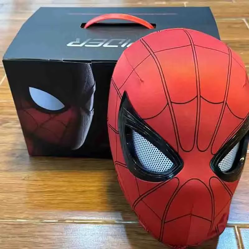 Spiderman Mask Eyes Movable Remote Control Peter Parker Spiderman Toys  Playsetss Children Halloween Cosplay Costume Mask
