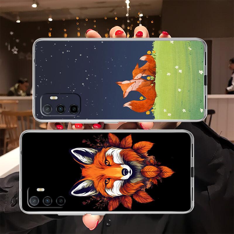 QT18 fox funny foxs lovely cute New High-End Phone Case for Samsung Galaxy A04 A04S A05 A05S A14 A23 A34 A54 M23 M52 M53 A55 A35