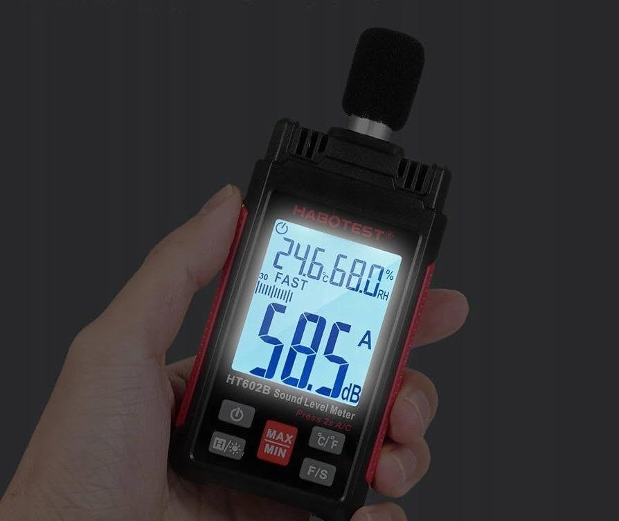 Decibelmetersound Metersound Noise Meter Quick Temp Humidity Measurement