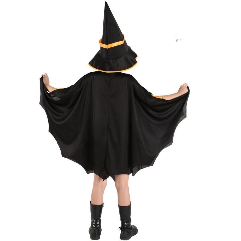 Halloween Cape Cape Children's New Witch Role-playing Show Pumpkin Suit Hat Cape Set