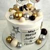 Cupcake Accessories Ball Cake Picks Colorful Pearl Ball-Shaped Toppers Decorative Inserts for Birthday Wedding Party Decorations