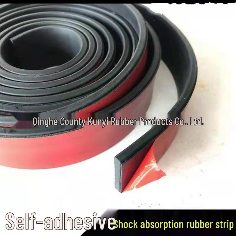 Self-Adhesive Rubber Strip: Glass Gasket, Anti-collision, Non-slip, Wear & Pressure-Resistant Sealing.