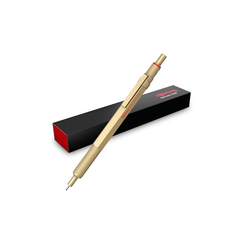 Rotring Mechanical Pencil Gold 600 2158796 0.5mm rOtring Mechanical Pencil High-Quality Writing Instrument Stationery German Made Drafting Pen