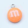 Colorful Candy Toy Ornaments: Resin M&M Chocolate Bean Earrings, Keychains, and DIY Jewelry Pendants.