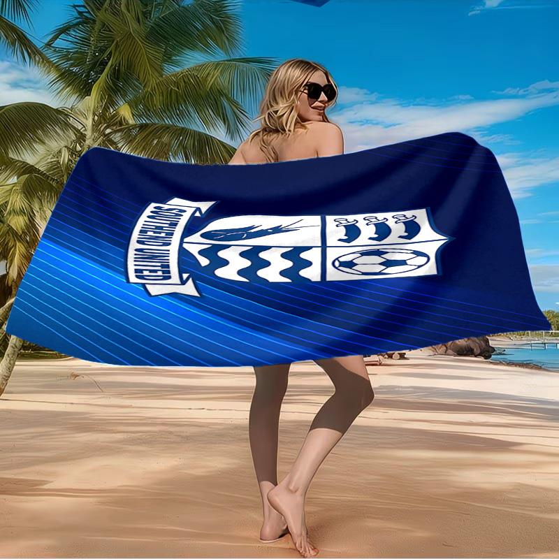 Southend Crest Design Beach Towel Microfiber Beach Towel, Lightweight and Quick-Dry, for Summer Travel, Swimming Pool Fan Birthday Gift