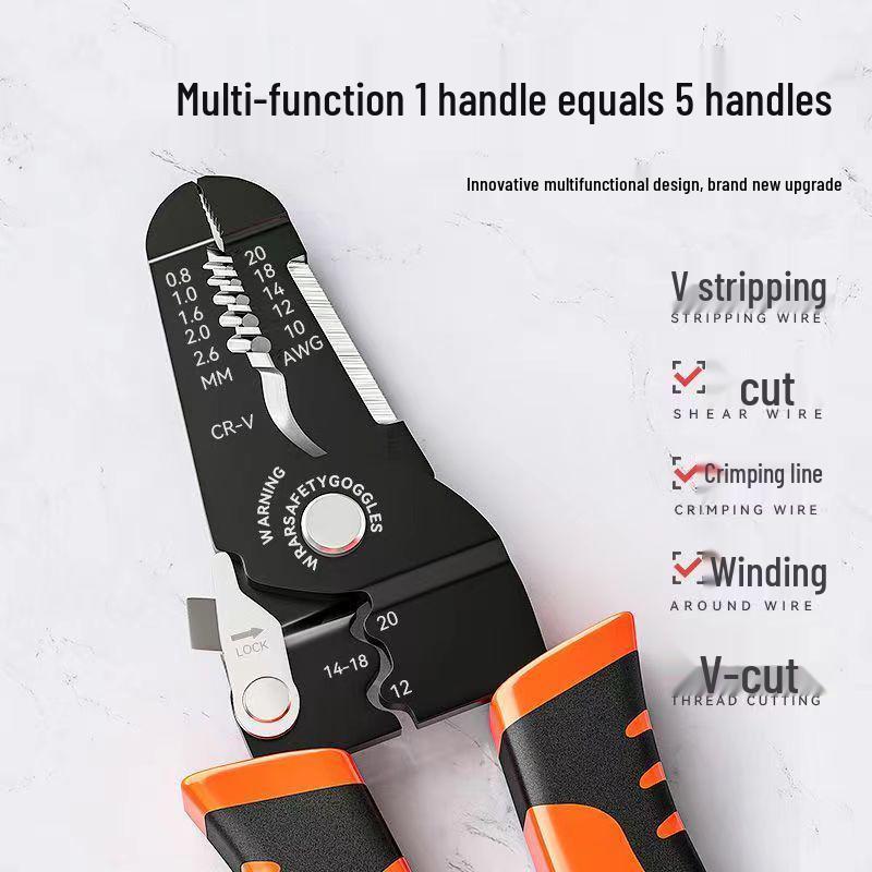 Electrician's 8-in-1 Multifunctional Wire Stripper and Stripping Tool