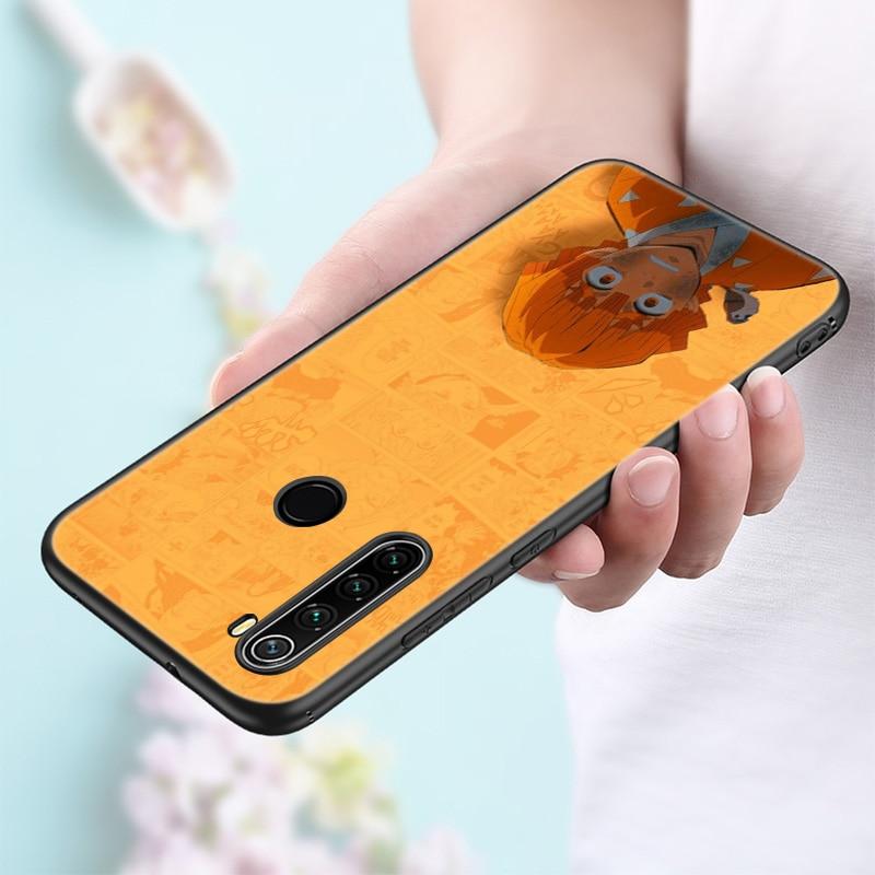 Anime Demon Slayer Zenitsu Silicone Phone Case For Xiaomi Redmi Note 11 10 9 8 Pro 11T 10T 10S 9S 8T 9 9A 9C 9T Black Soft Cover