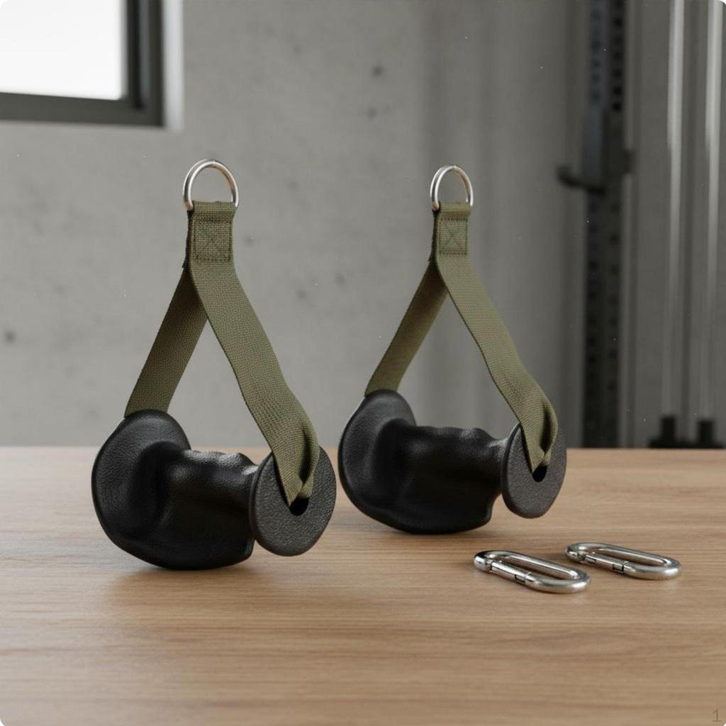 2 Pieces Cable Machine Handle NonSlip Resistance Band Heavy Duty Ergonomic Fitness Grip