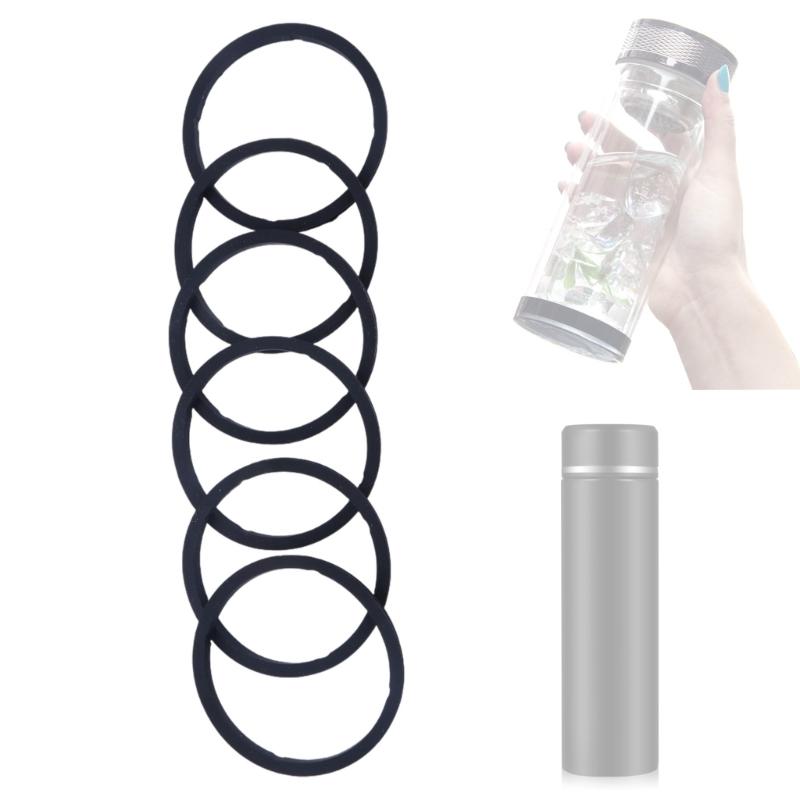 Confezione da 6 Tappi di Ricambio in Silicone per Bottiglie Anelli Impermeabili per Tazze in Silicone