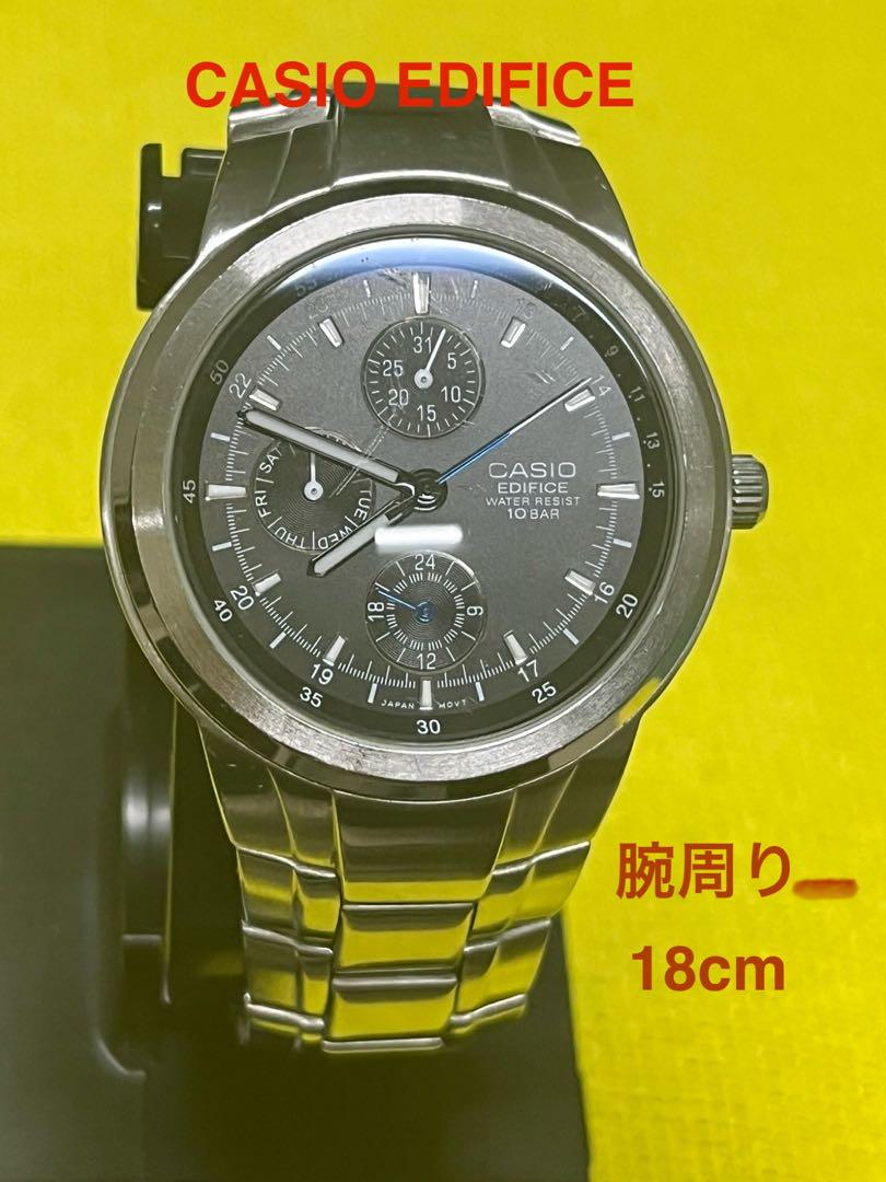 

[Б/У] Часы-хронограф CASIO EDIFICE, 18 см, батарейка заменена, в рабочем состоянии