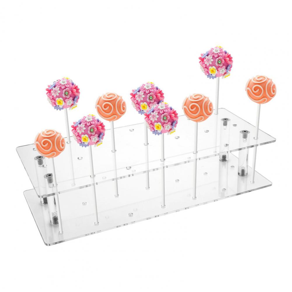 Acrylic Lollipop Holder Lollipop Display Stand Acrylic Cake Pop Stand Holder Set Lollipop Display Rack with 21 Holes for Home
