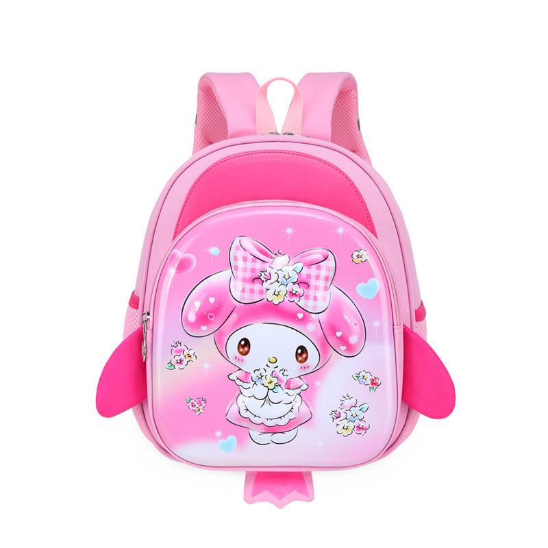 Melody Kuromi Cinnamoroll School Bag Featuring Cartoon Pattern And Loadreducing Design For Preschool Kids