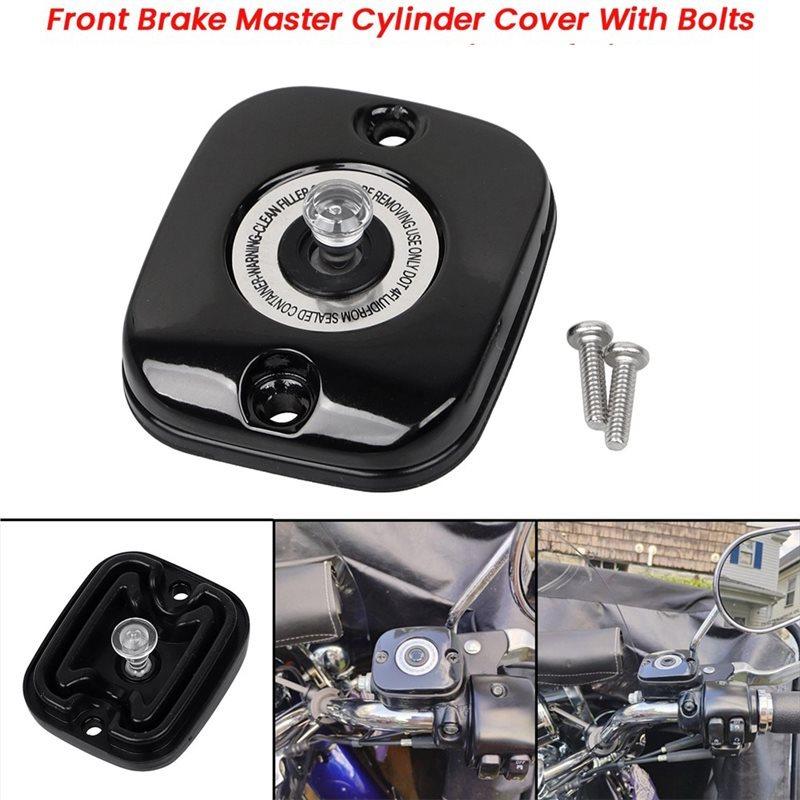 Front Brake Clutch Master Cylinder Cover With Bolt Set For Street Electra Glide Softail Dyna Touring Motorcycle