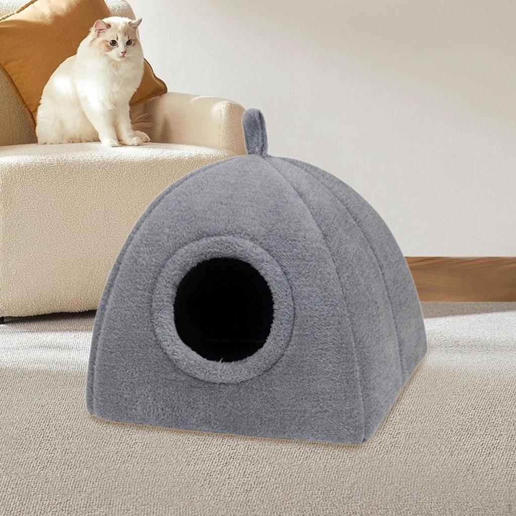 Cat Bed Cave House Soft Portable Non Slip Bottom Dog Pad Nest for Indoor Cats Dogs Rabbits