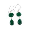 Grüner Onyx Edelstein 925 Sterling Silber Schmuck Handgefertigte Hochzeitsohrringe 1,88" EE-73-24