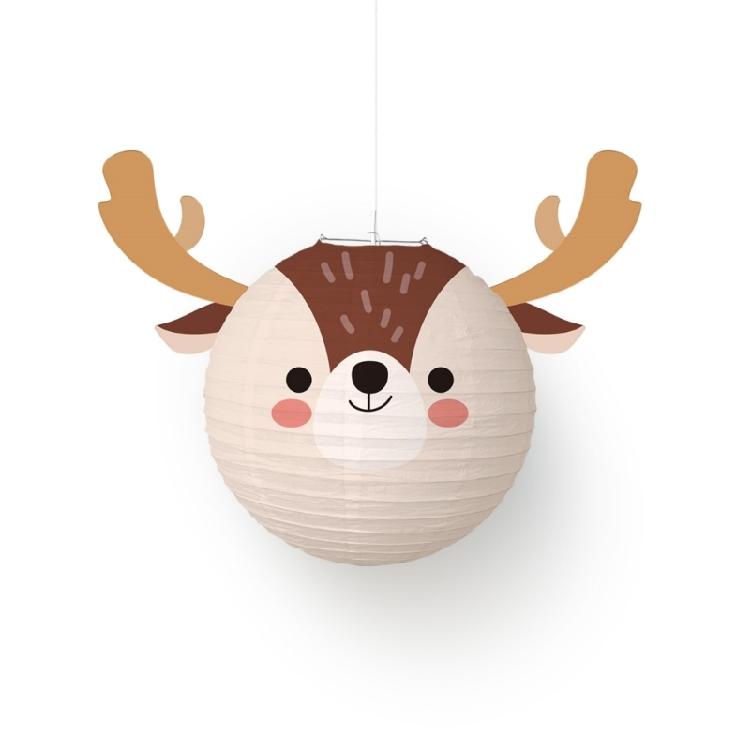 Christmas Party Decoration Cartoon Lanterns Thick Recycled Paper Materials Easy Fold Assembly For Indoor Outdoors Festival Displays