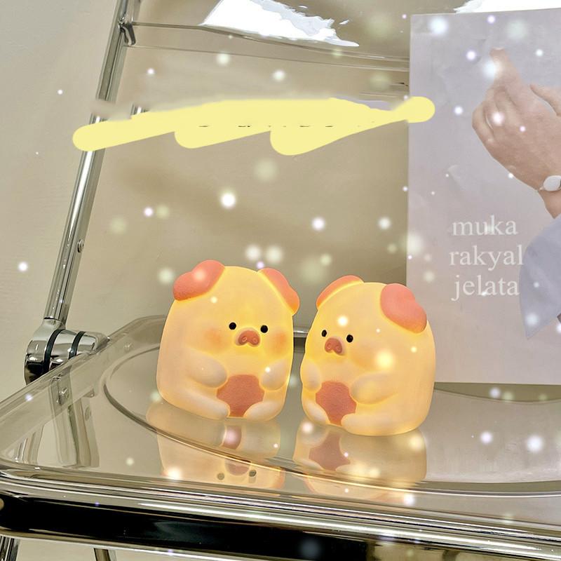 Lamp Night Warm Light Mini Compact Cartoon Cute Pig Shaped Battery Powered