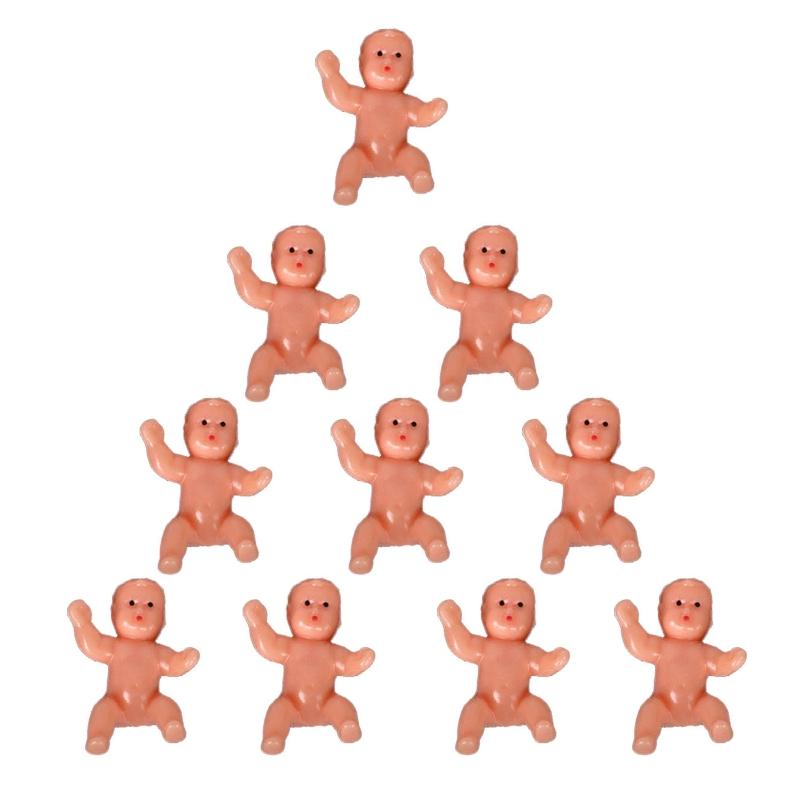 10PCS/Set Miniature Baby for Doll Figurines Micro Landscape Model for Pretend Role for Play Interactive Baby Shower Deco
