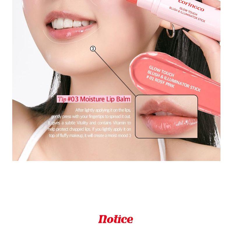 CORINGCO - Glow Touch Blush & Illuminator Stick - 2 Colors