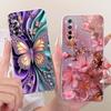 For Realme 7 Pro Case RMX2170 Luxury Butterfly Tree Painted Cover Soft Slim Phone Case For Realme 7 5G Realme7 4G RMX2155 Fundas