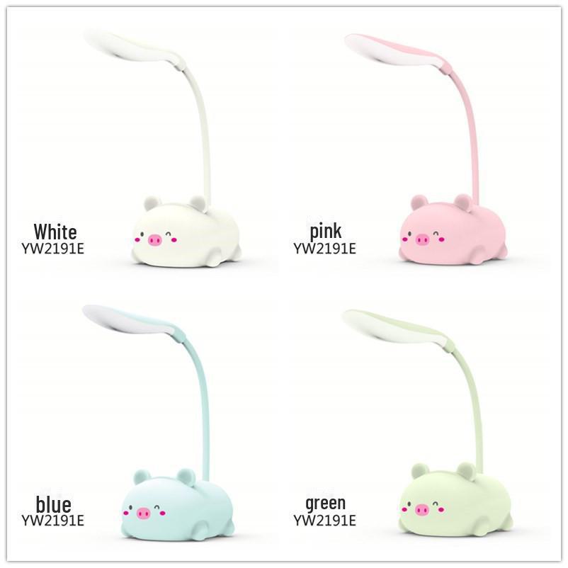 Bear Cartoon Study Lamp: Creative USB-Charged Night Light for Children's Bedroom or Bedside