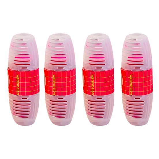 4Pcs Toilet Cleaner Suspension Design Relieve Smell Fragrance Watermelon Lime Truffle Grapefruit Scents Toilet Descaler