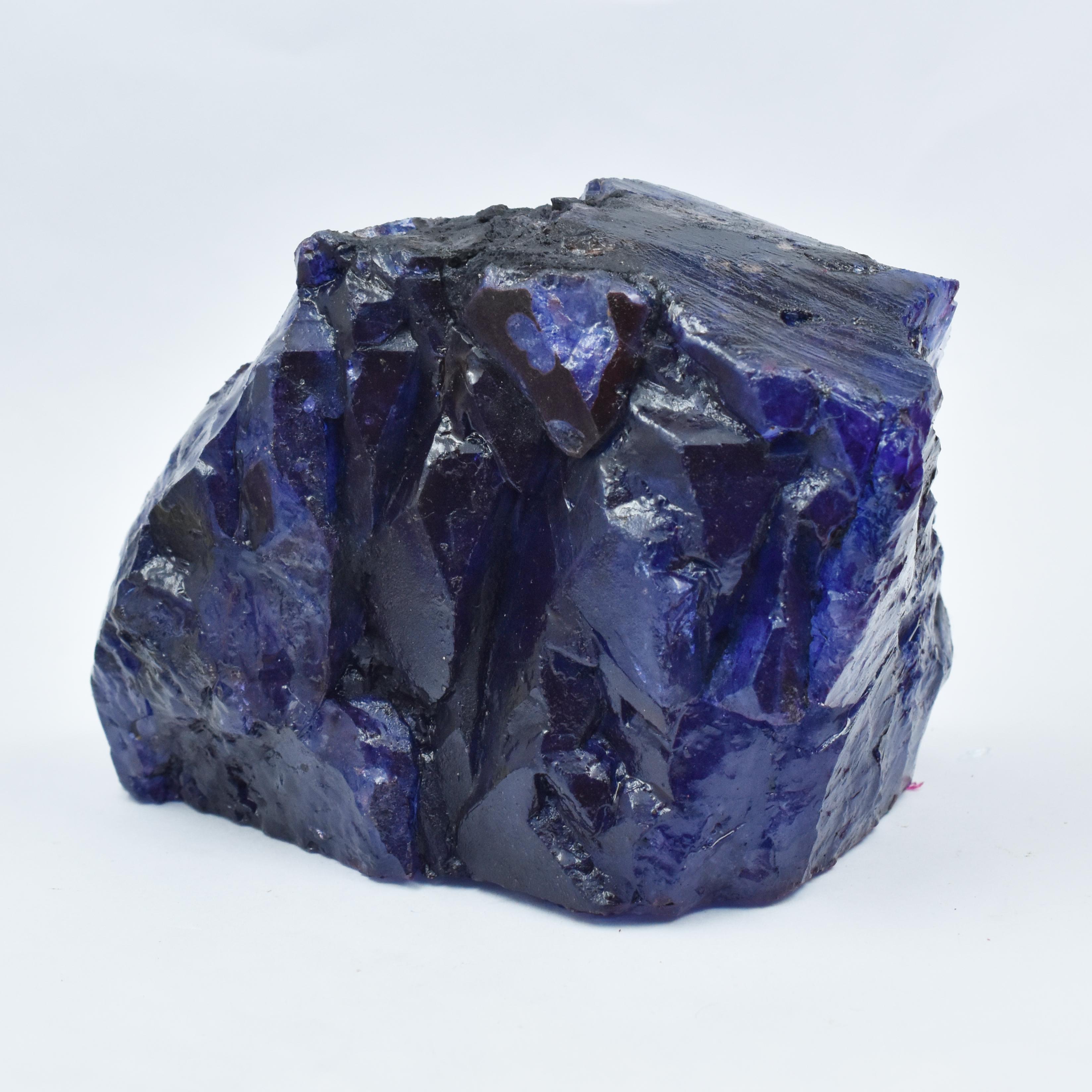 

Natural Blue Raw Sapphire 69.45 Carat Uncut Rough CERTIFIED Loose Gemstone AR-03142 28.9 mm approx синій