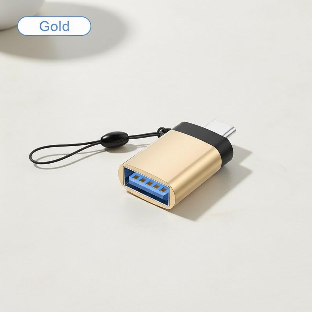 

USB C OTG Adapter Type C to USB 3 0 Fast Charging Mini Adapter Cable Converter for Smartphone Phone Charging Accessories золотий
