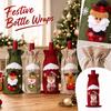 Red Wine Bottle Bag Christmas Holiday Wine Gift Pouch